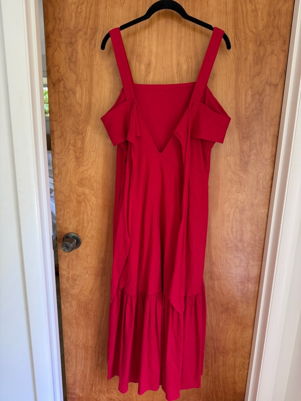 Magaschoni Red Ruffle-Trim Maxi Dress - Picture 5 of 5